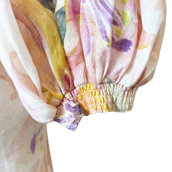 MPM Linen Floral Long Sleeve Maxi Dress - Picture 8 of 9